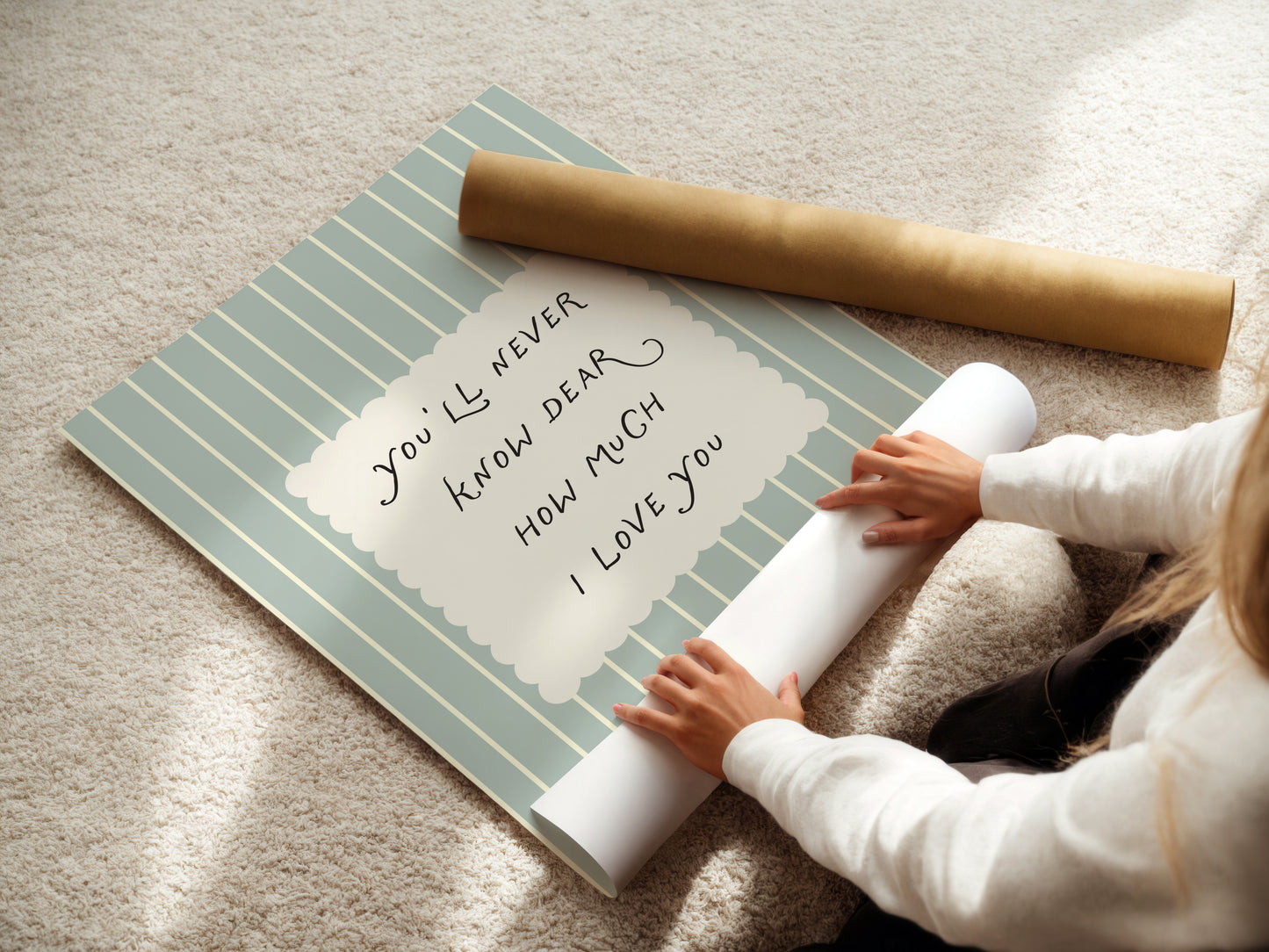 You’ll Never Know Dear How Much I Love You Quote Poster