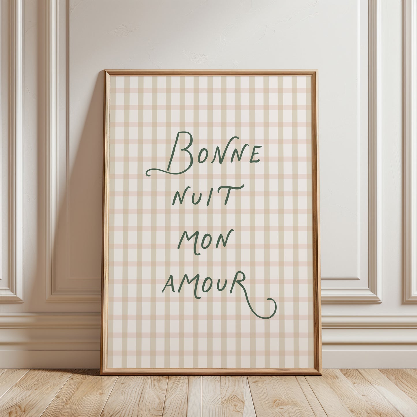 Bonne Nuit Mon Amour Nursery Poster