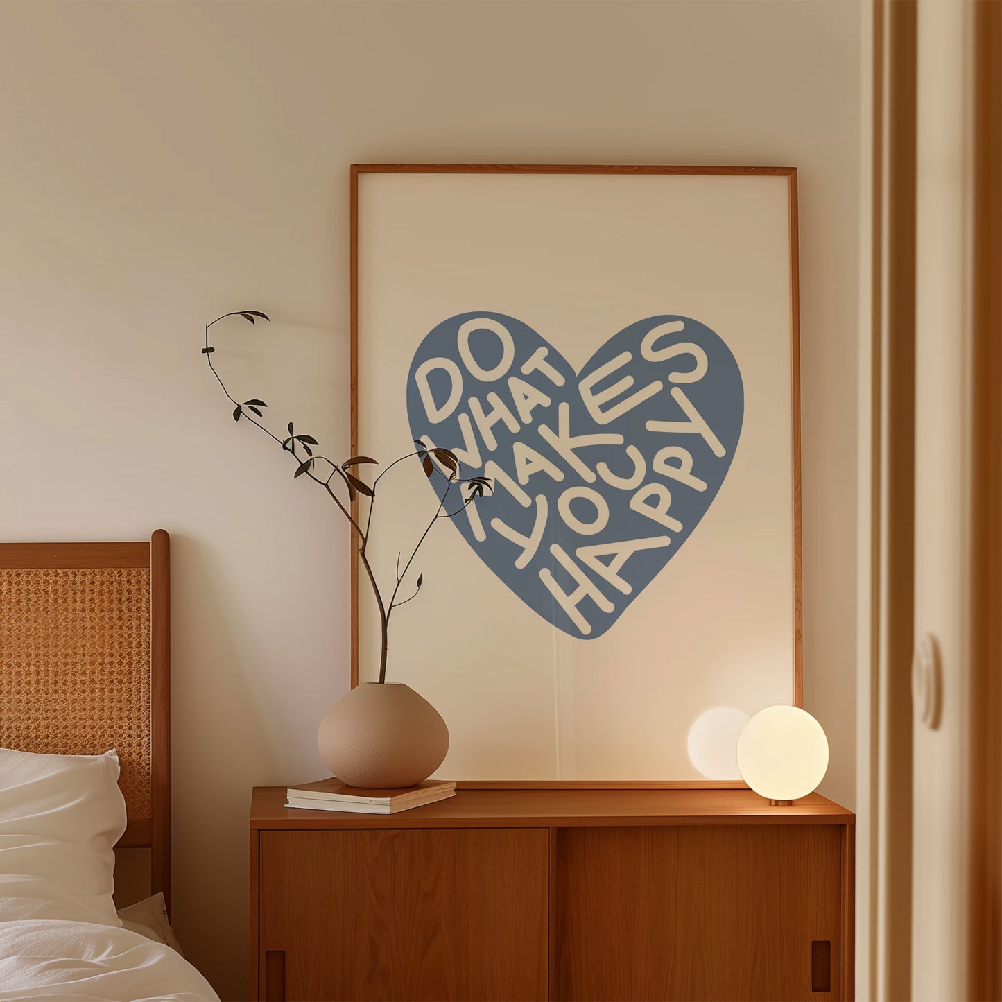 Do What Makes You Happy Light Blue Poster