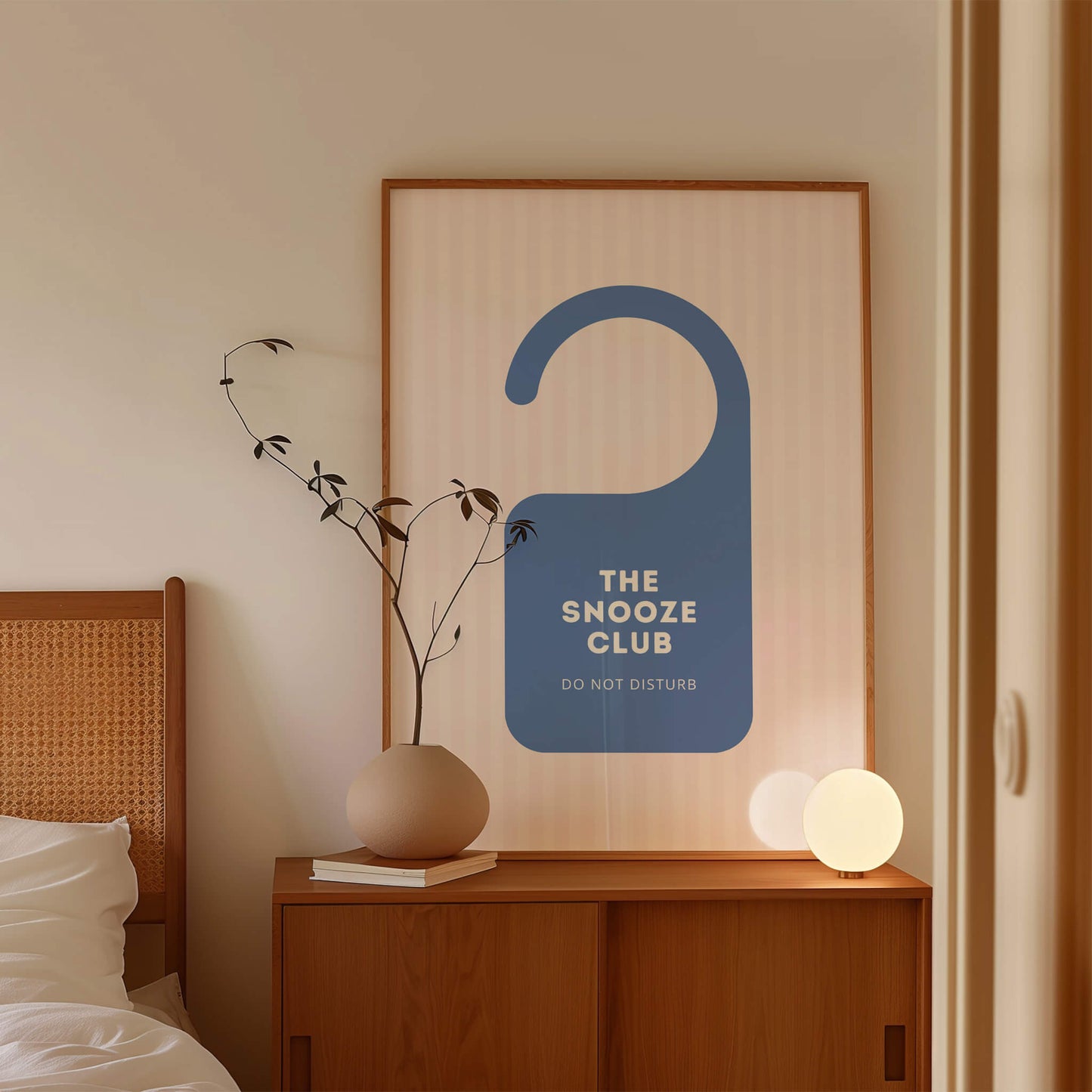 The Snooze Club Door Sign Bedroom Poster