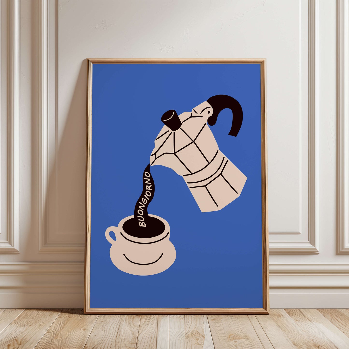 Buongiorno Moka Pot Blue Poster