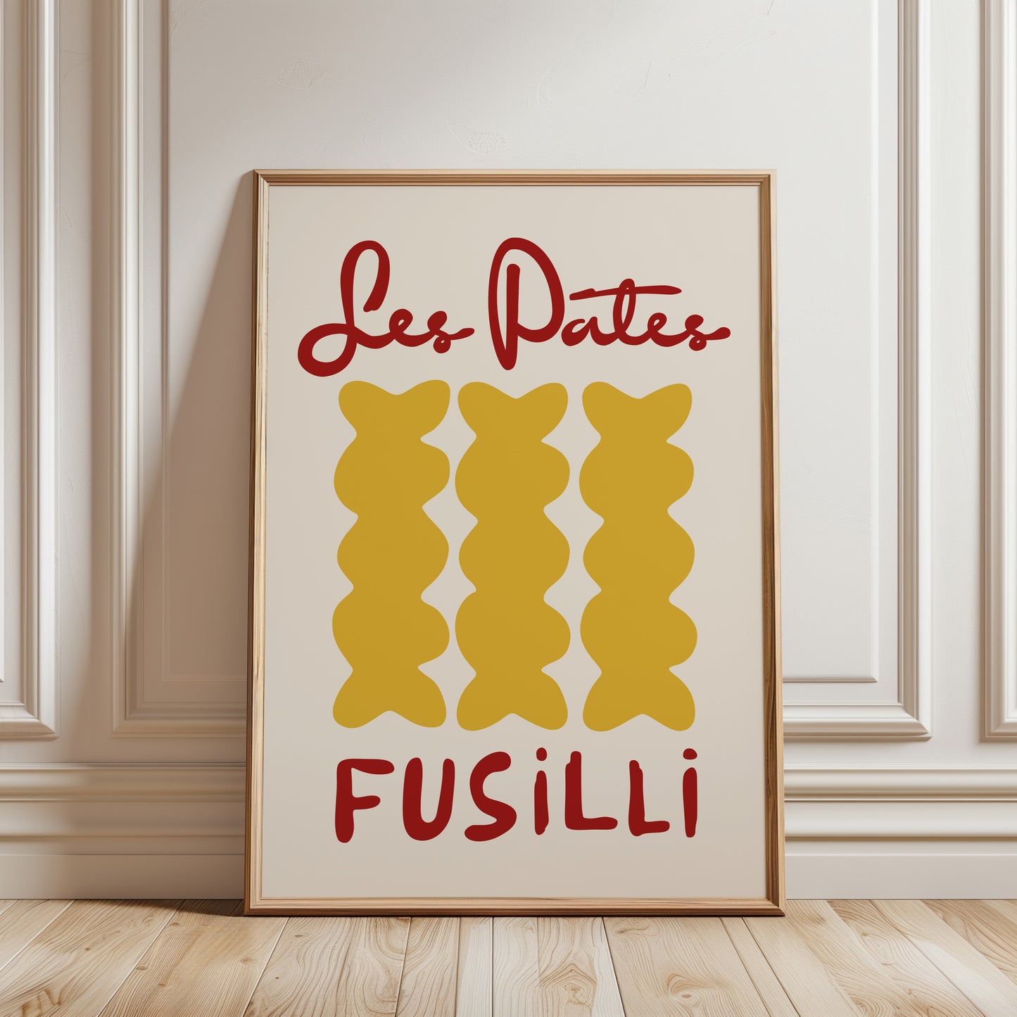 Fusilli Pasta Kitchen Poster