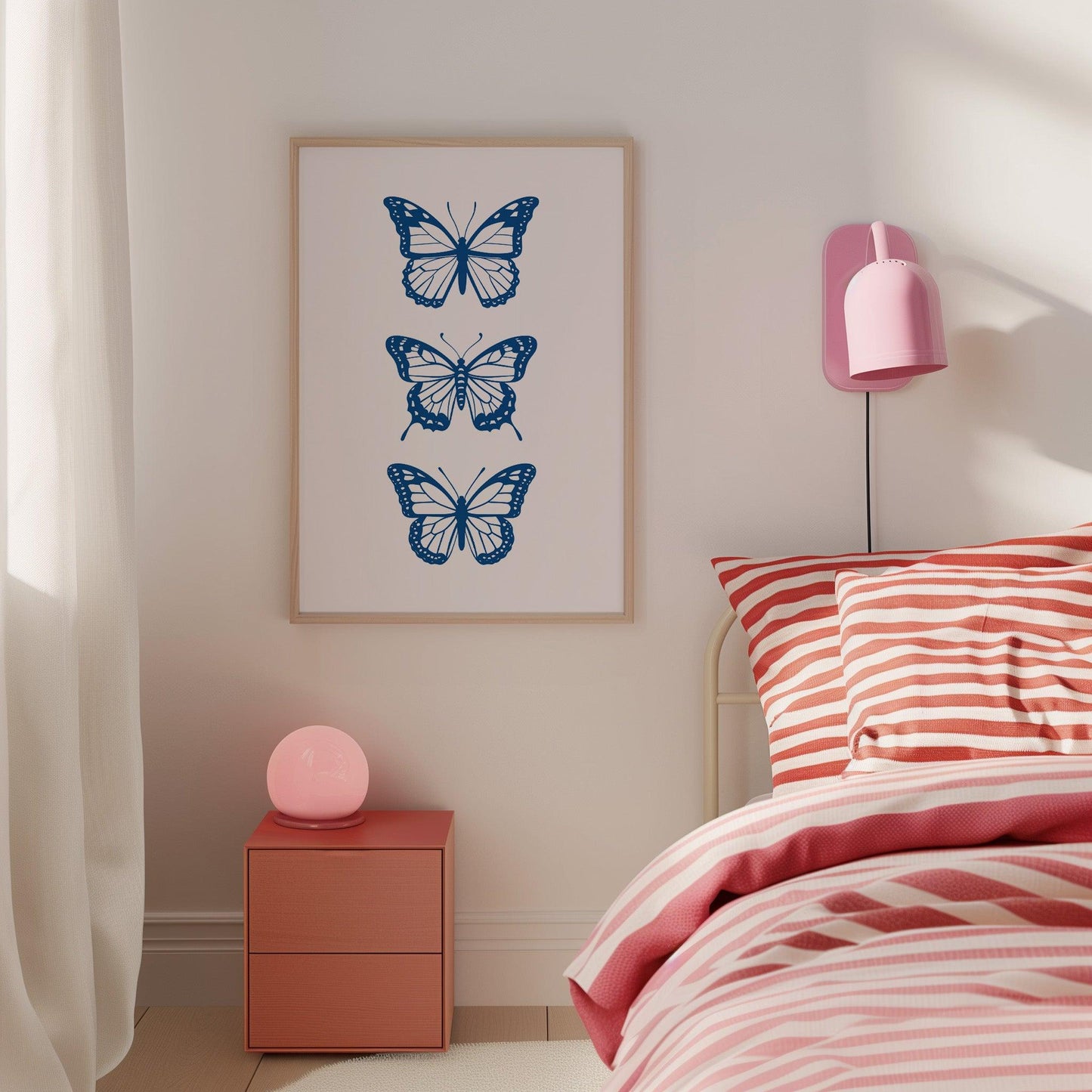 Butterflies Blue Poster