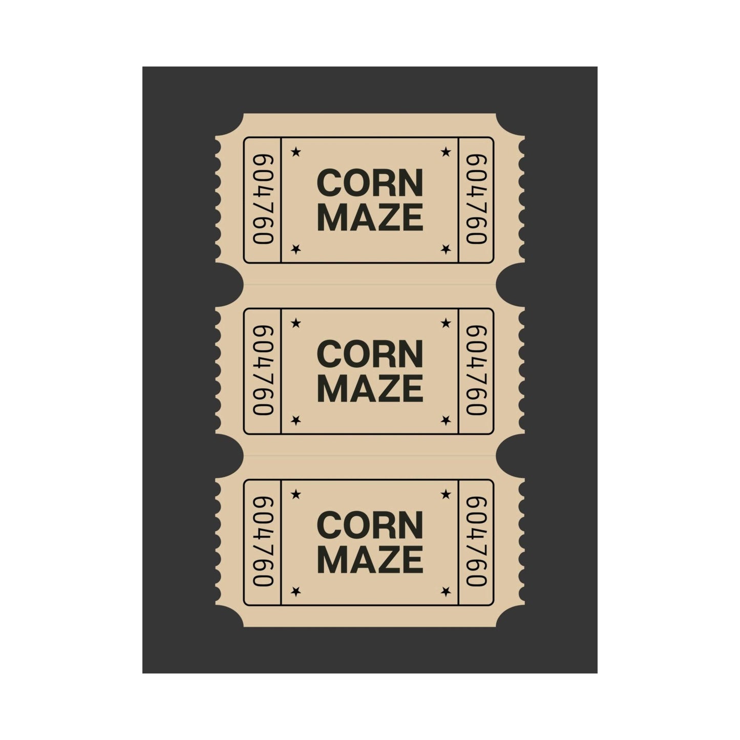 Corn Maze Ticket Halloween Poster
