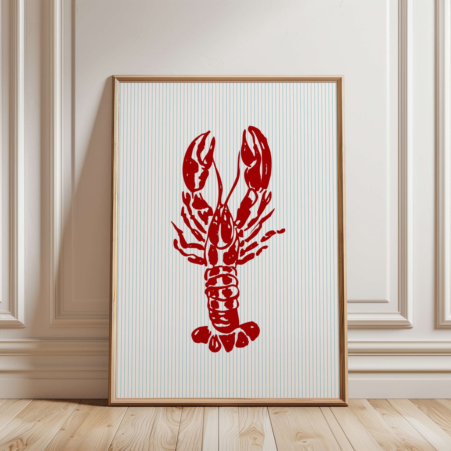 Lobster Striped Poster