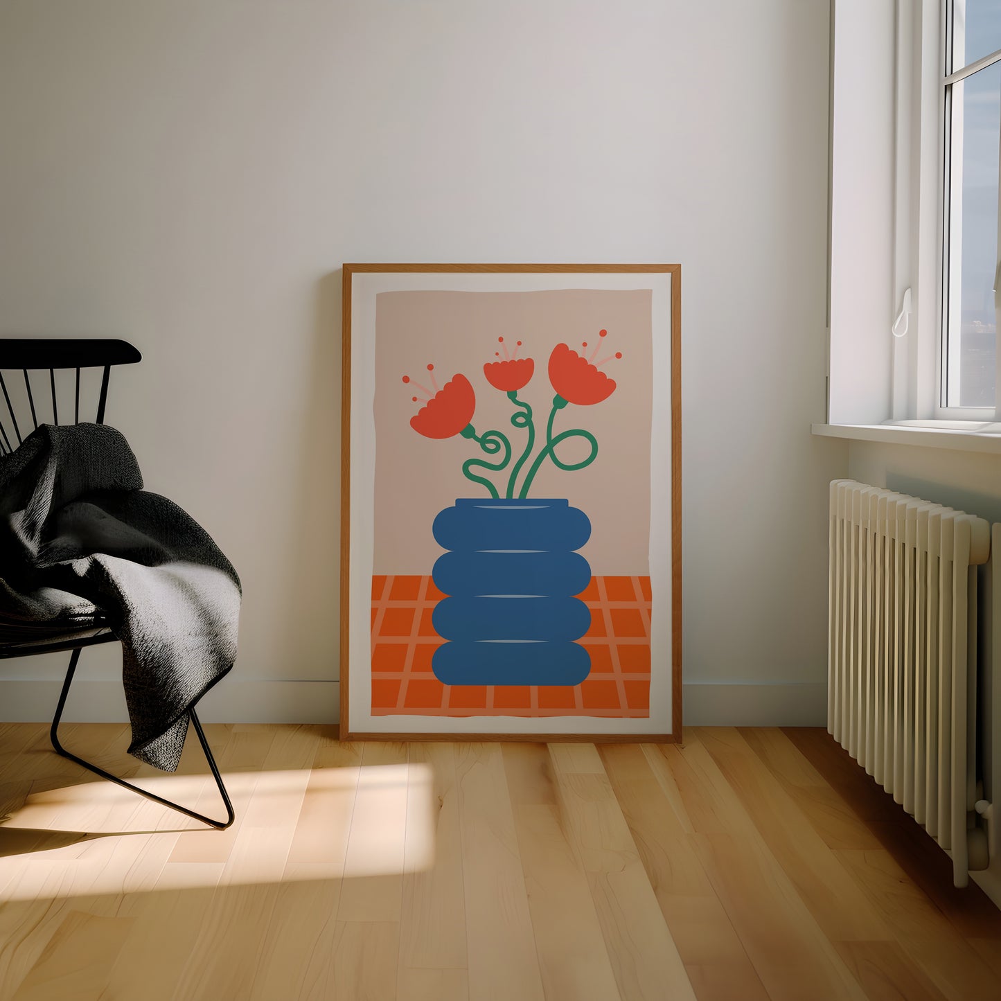 Colorful Orange Funky Poster
