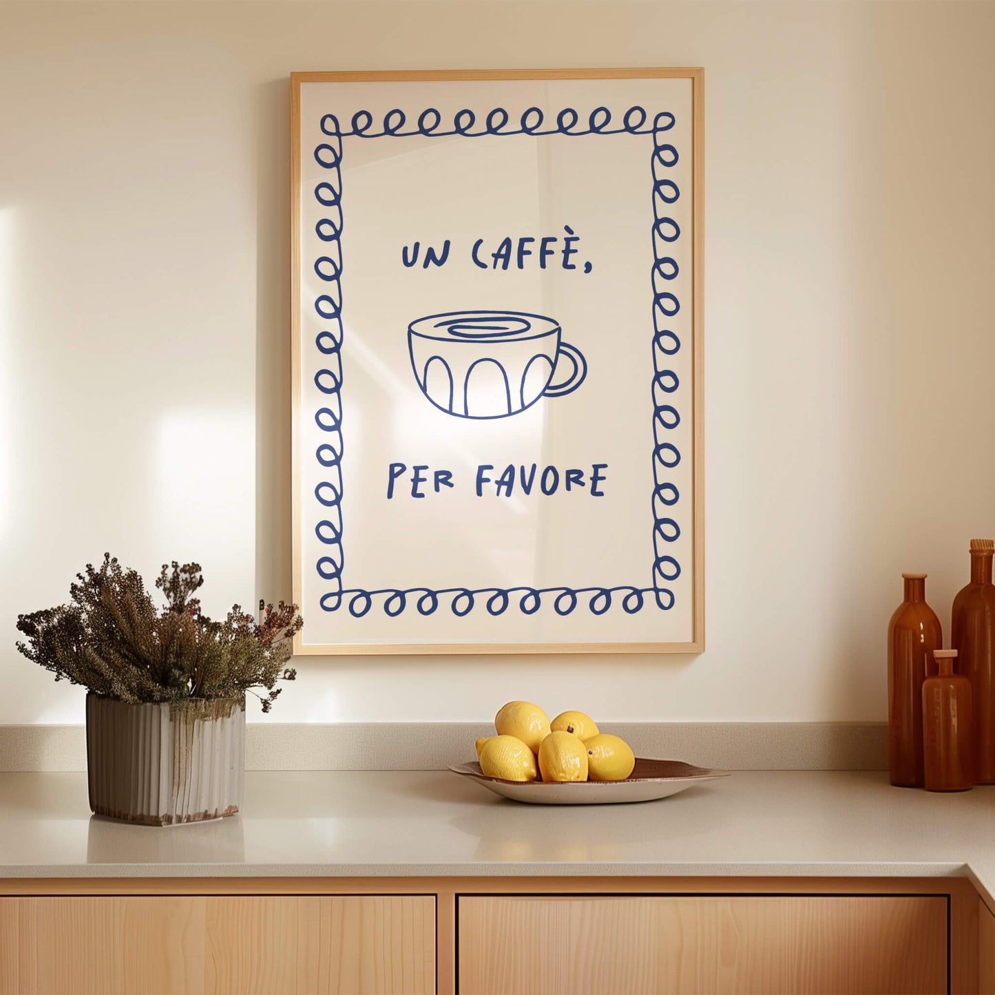 Un Cafe Per Favore Kitchen Poster