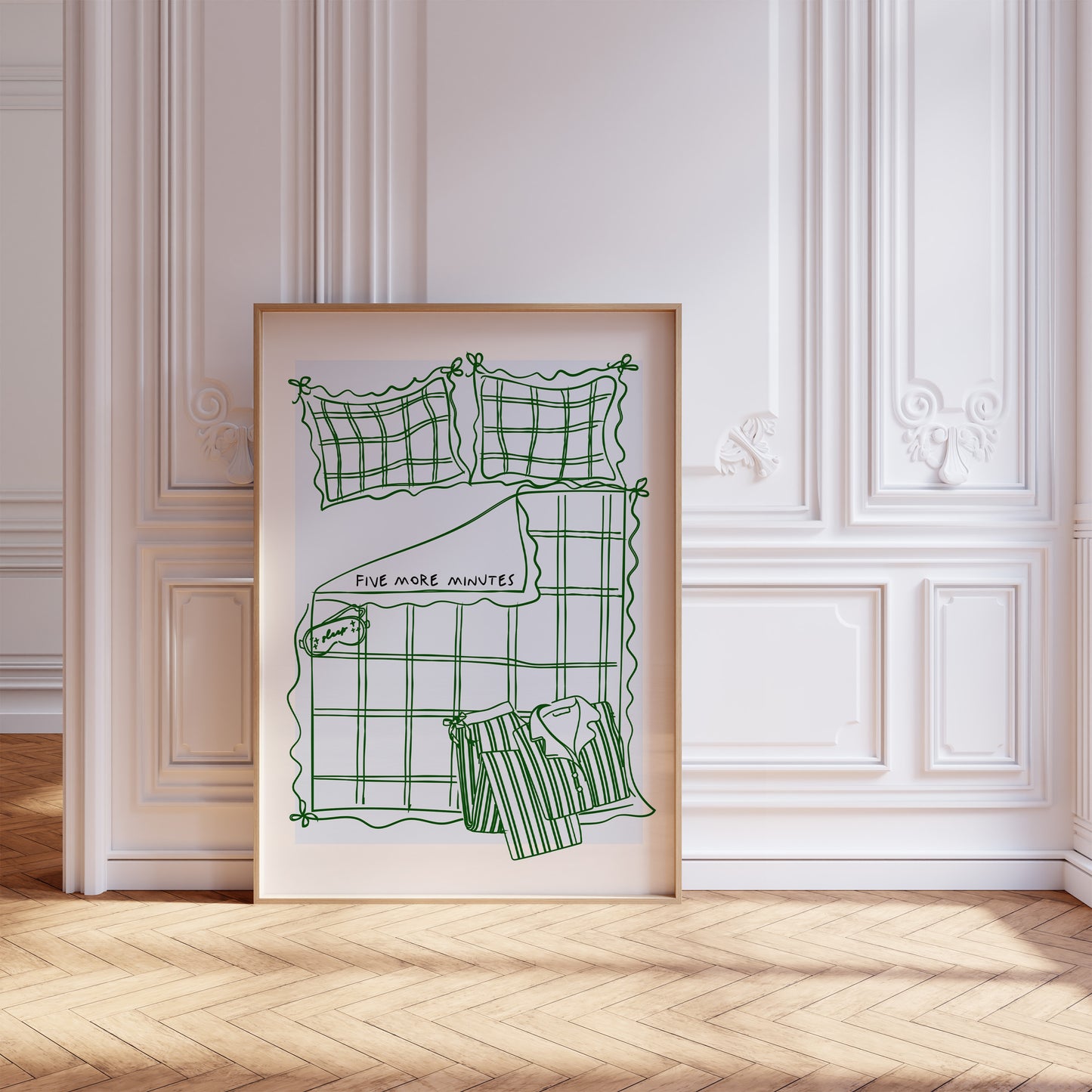 5 More Minutes Blue Bedroom Poster