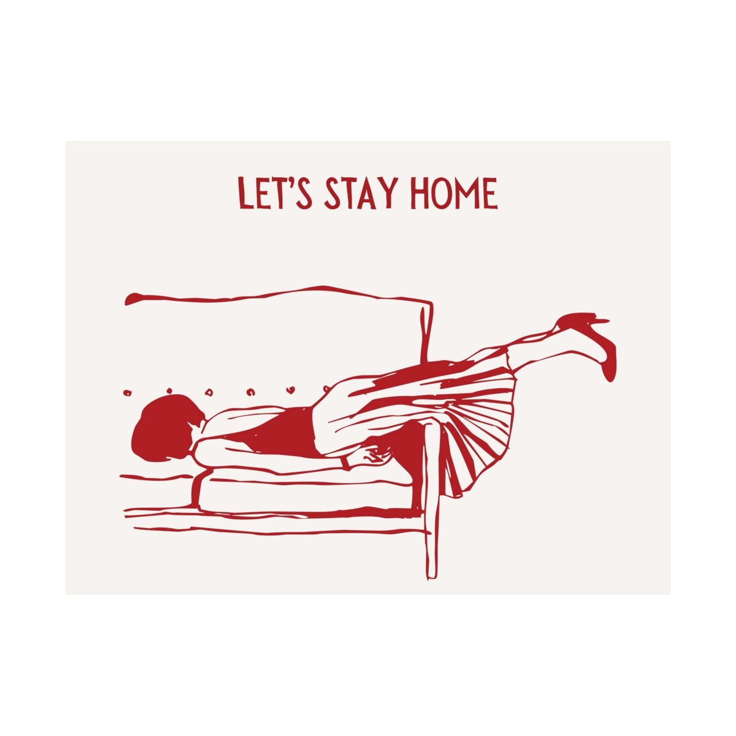 Let's Stay Home Homebody Horizontal Poster