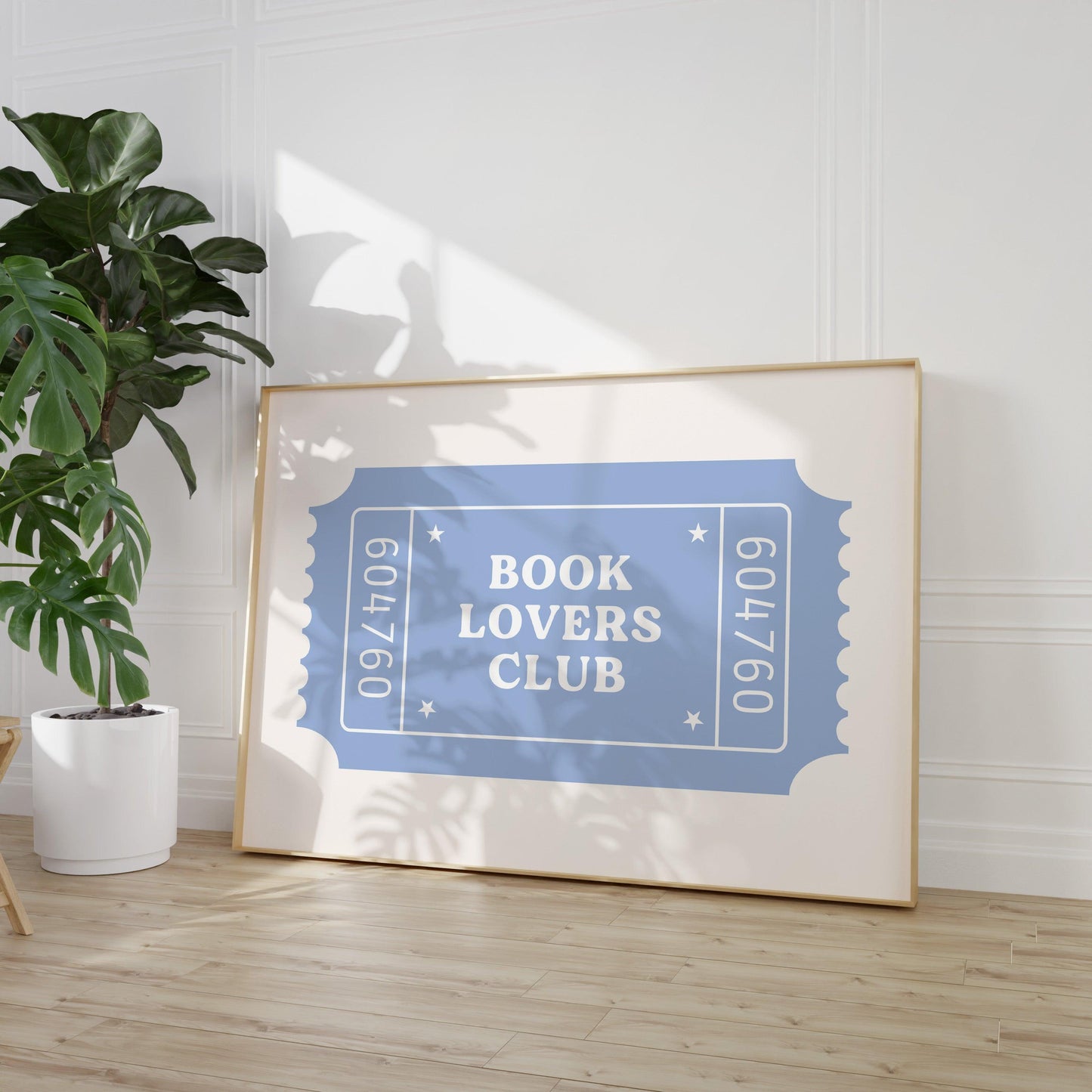 Book Lovers Club Blue Poster