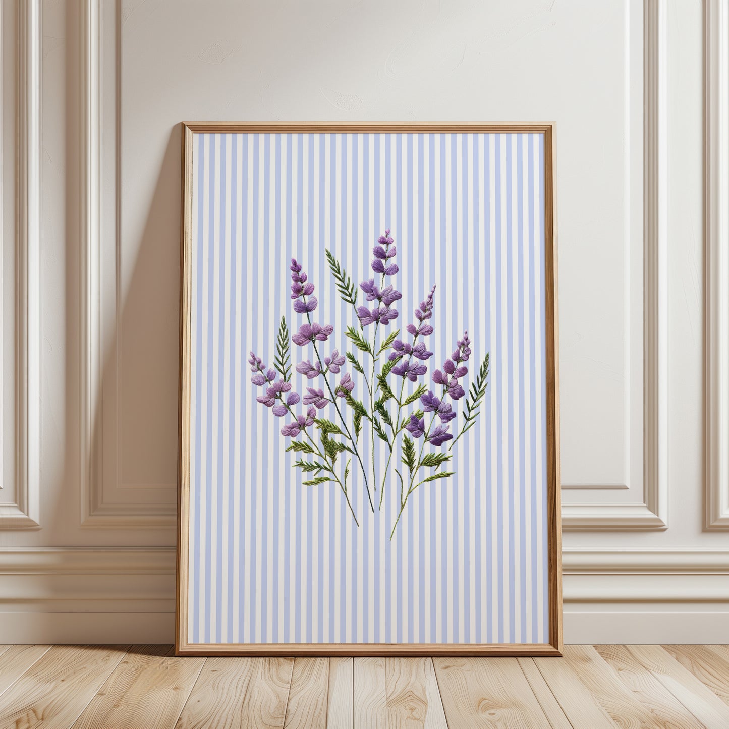 Embroidered Flower Poster