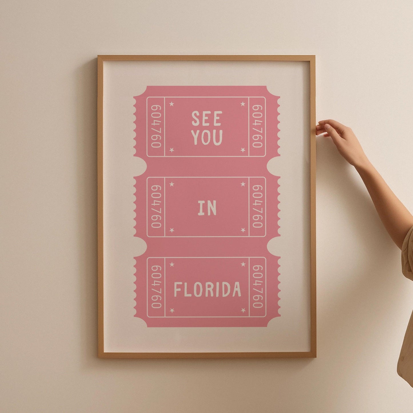 See You In Florida Pink Poster