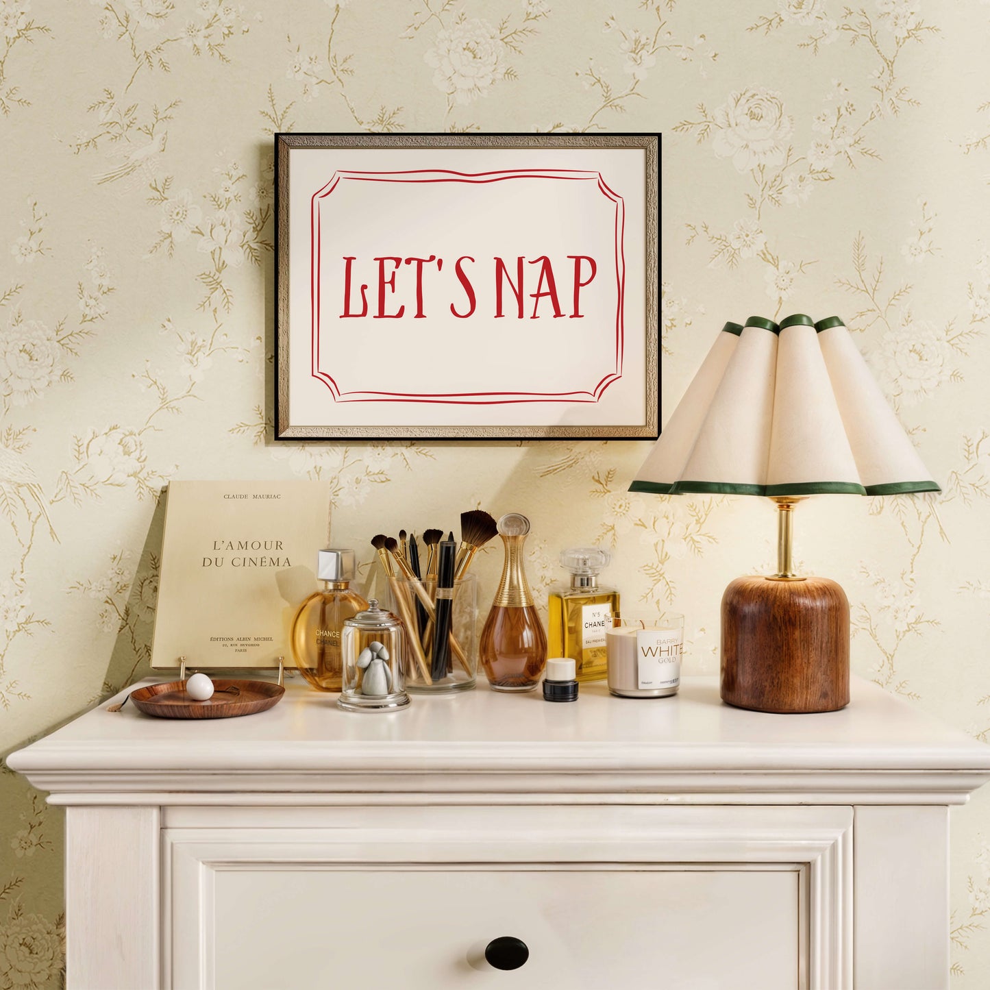 Let's Nap Above The Bed Poster
