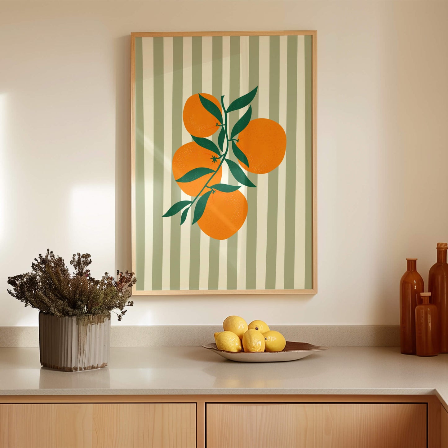 Citrus Striped Poster