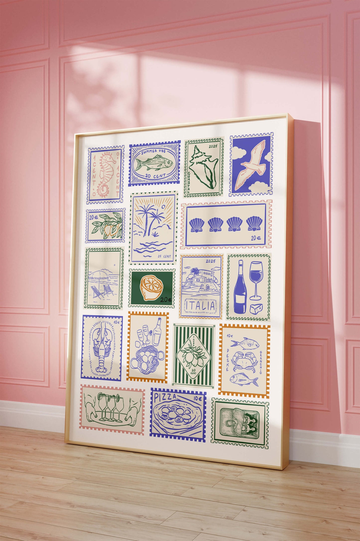Coastal Stamps Poster