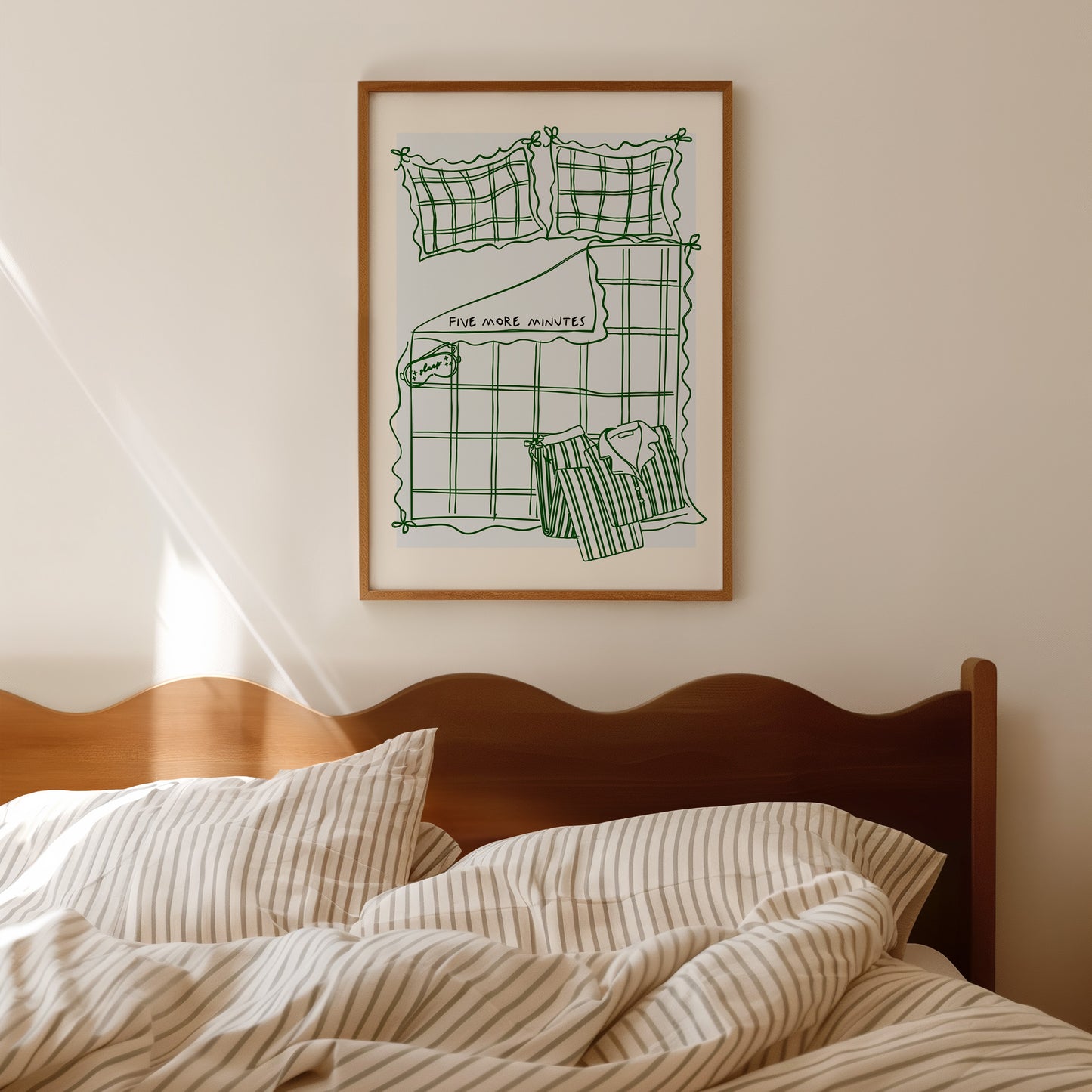 5 More Minutes Blue Bedroom Poster