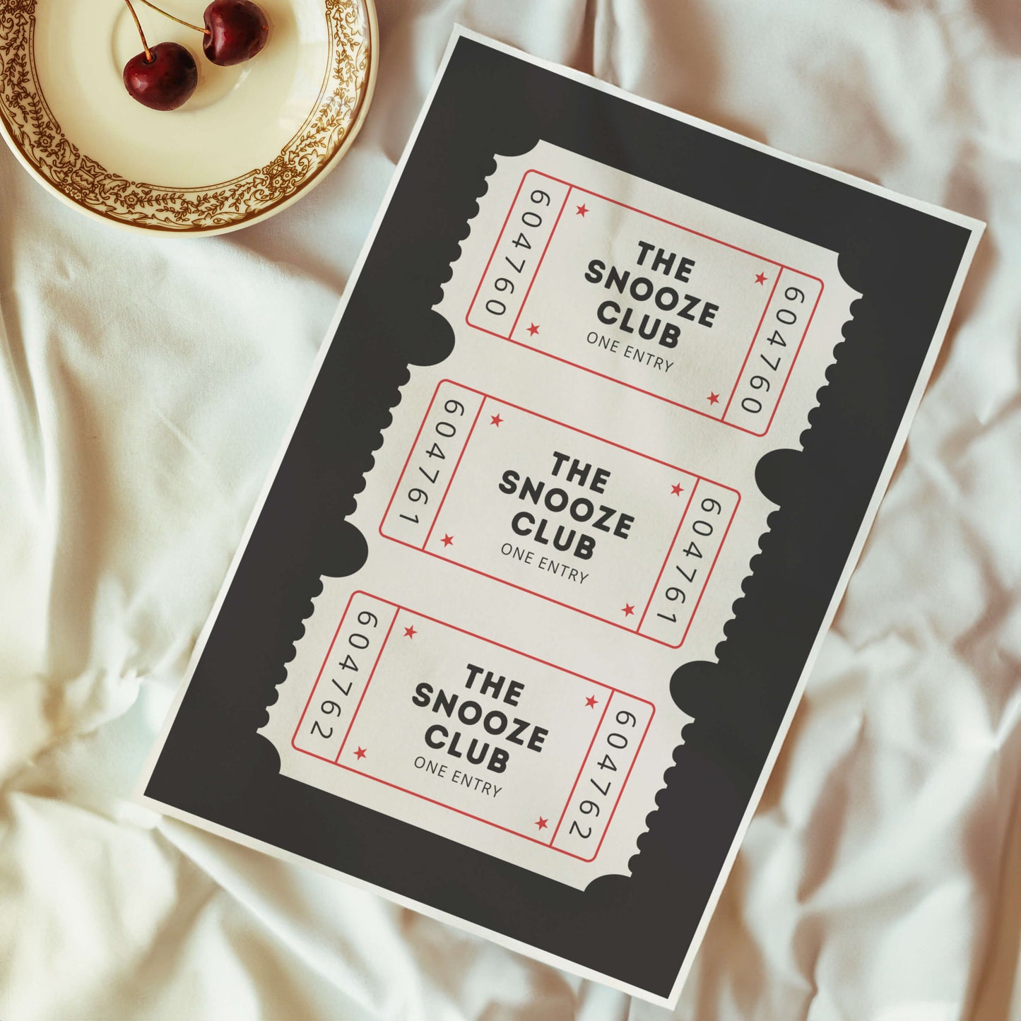 The Snooze Club Ticket Poster