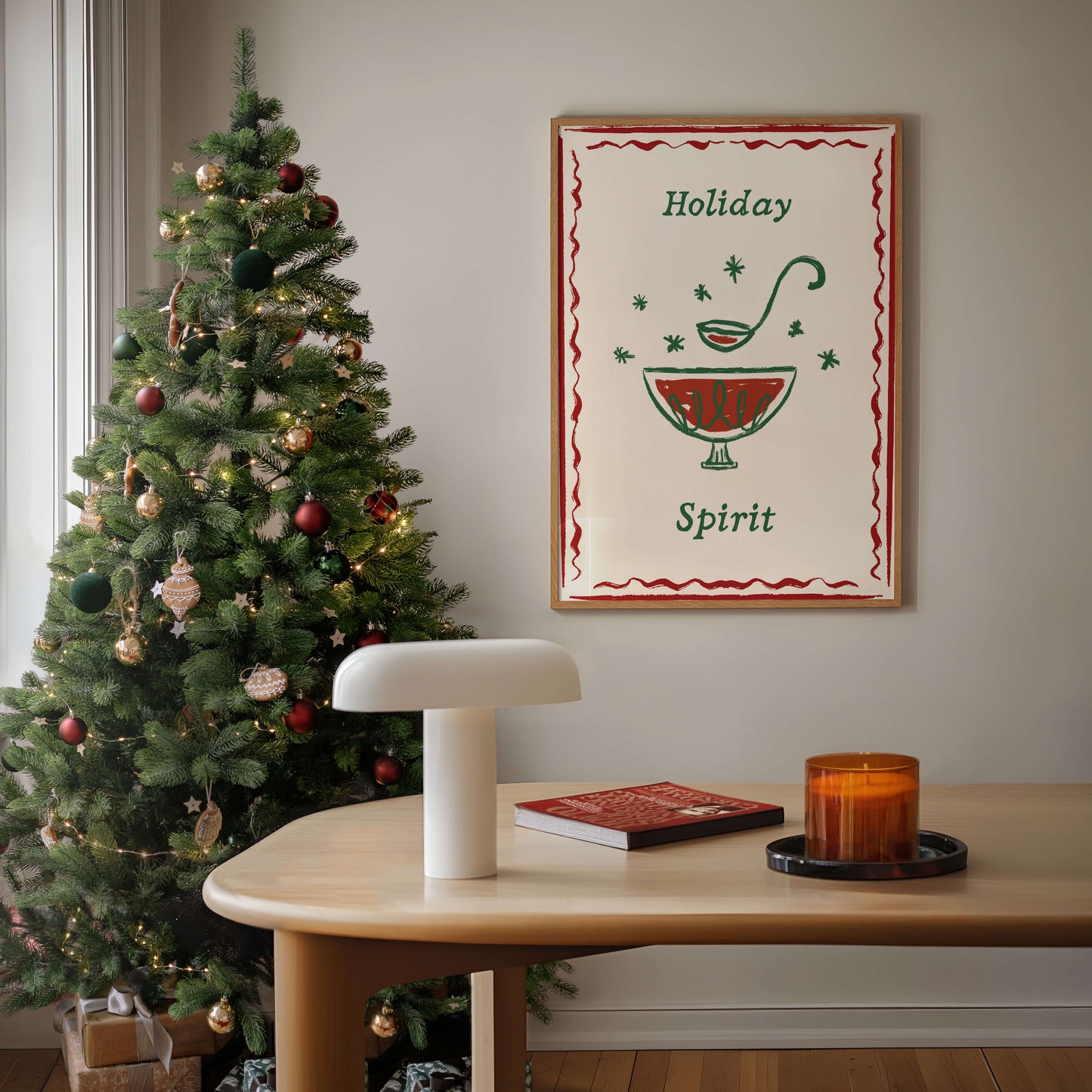 Holiday Spirit Christmas Cocktail Poster