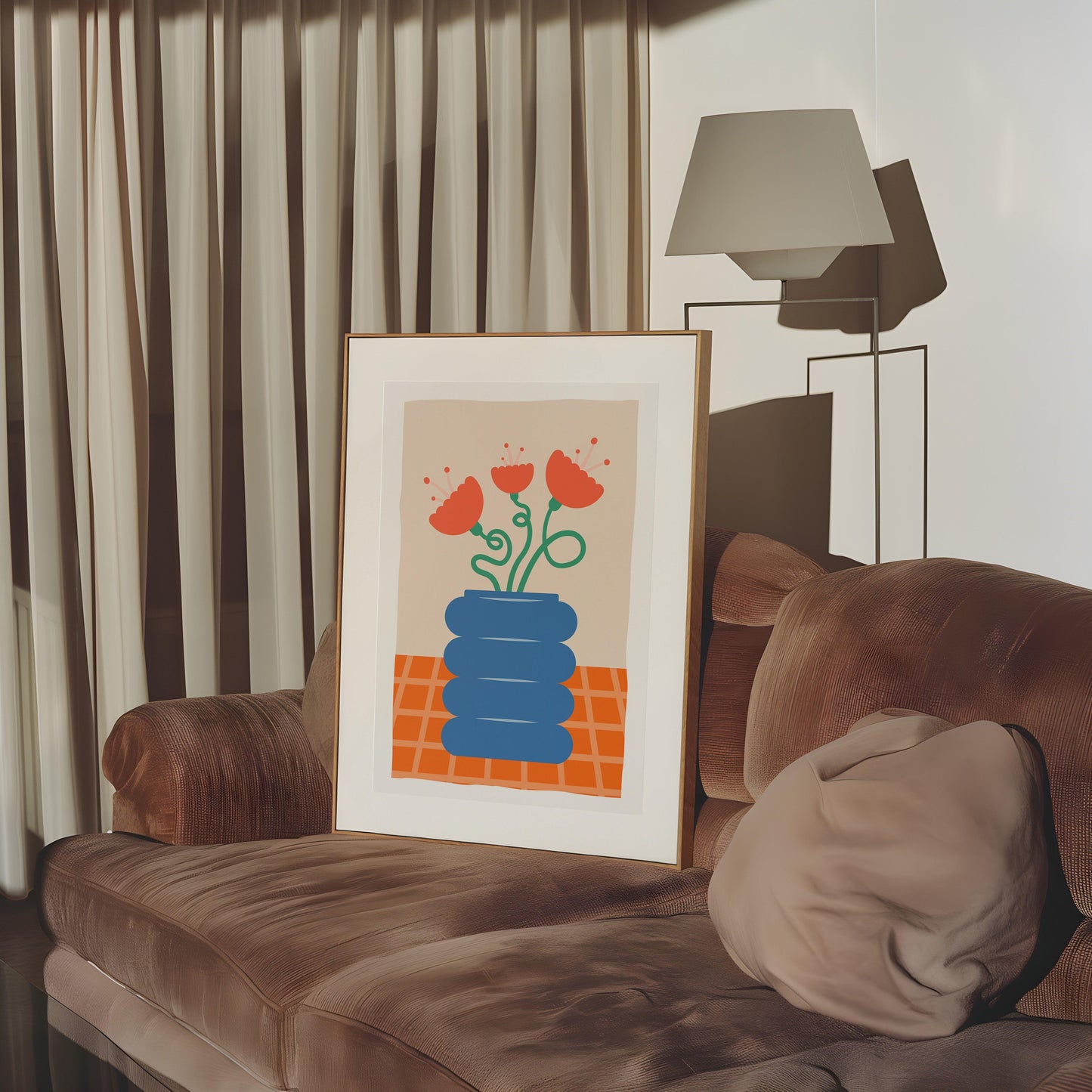 Colorful Orange Funky Poster