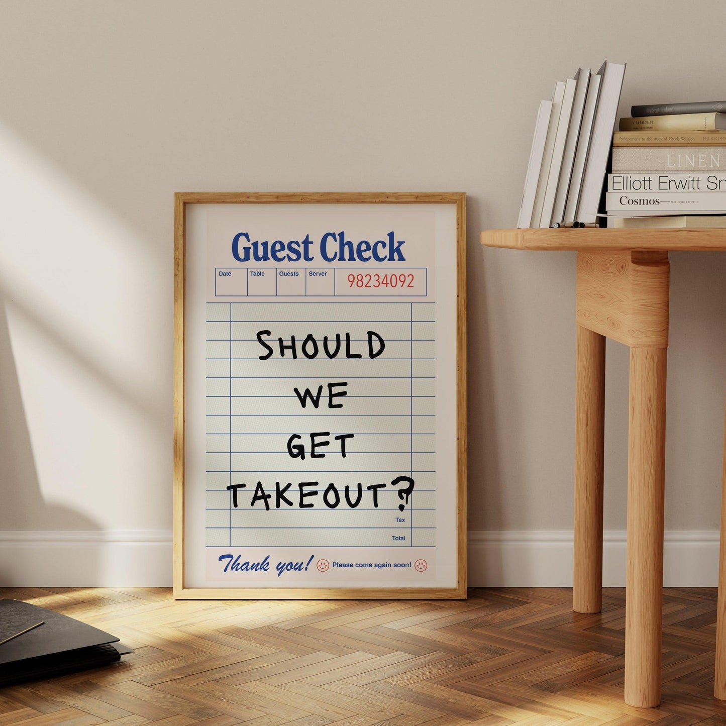 Should We Get Takeout? Guest Check Poster