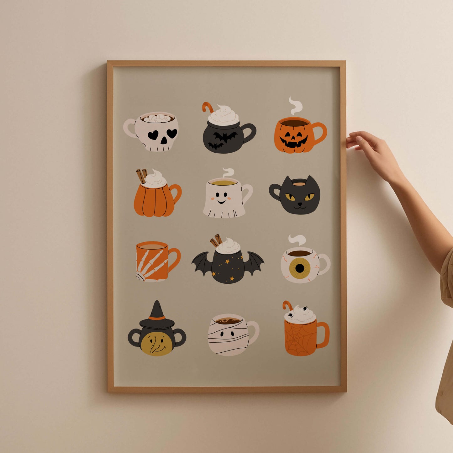 Halloween Mug Collection Poster