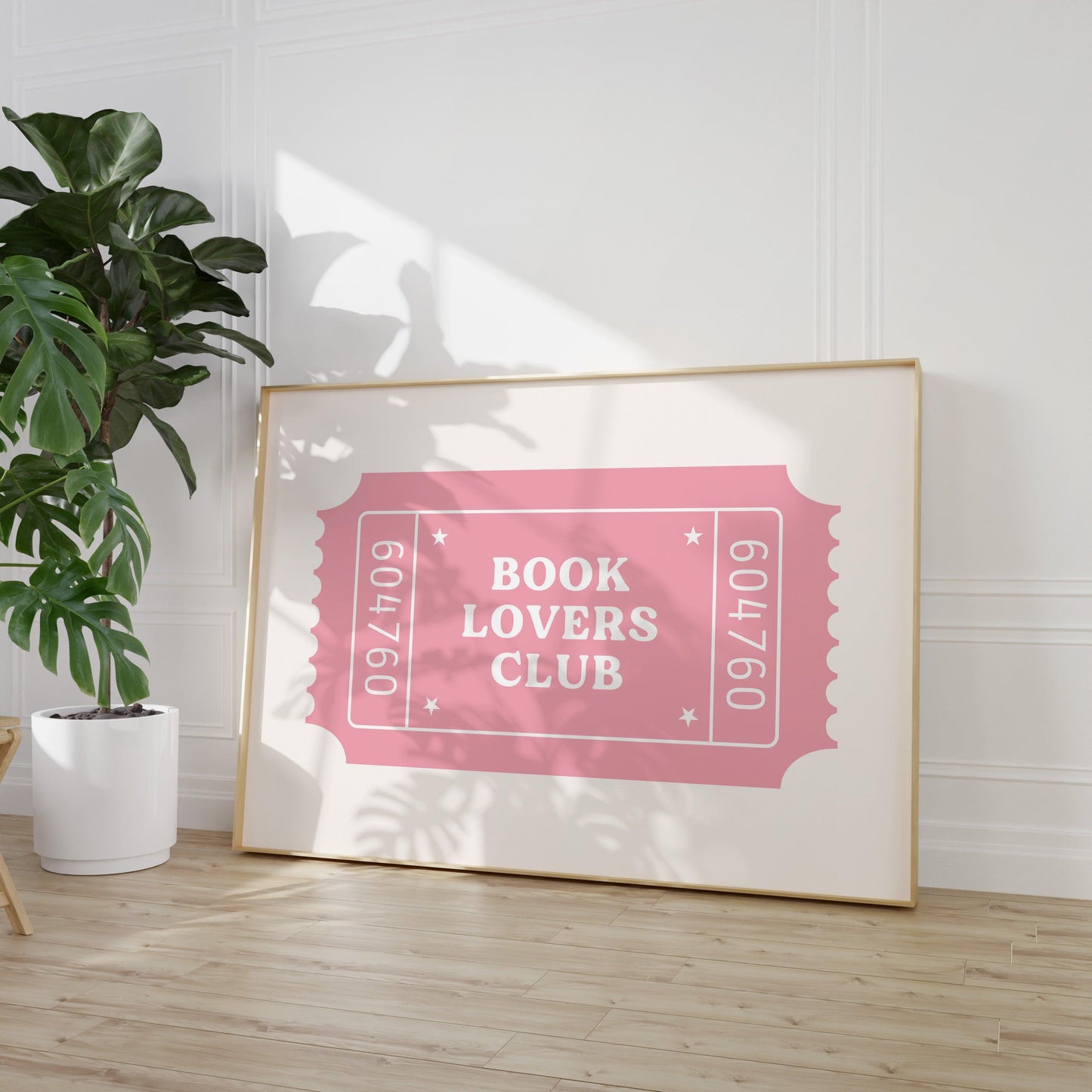 Book Lovers Club Pink Poster