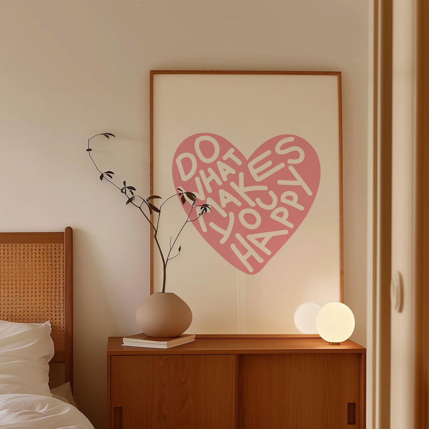 Do What Makes You Happy Pink Poster