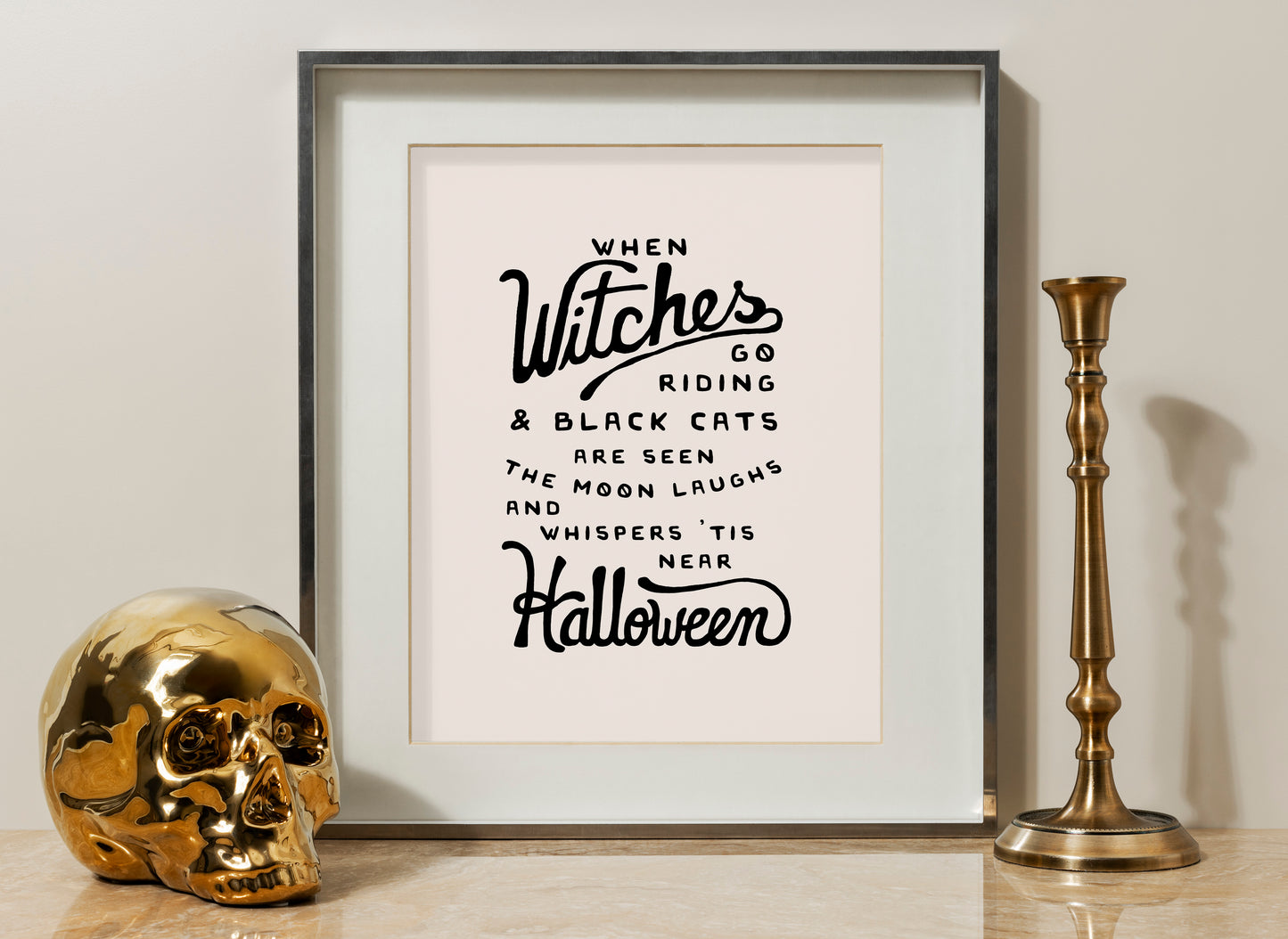 When Witches Go Riding Halloween Poem Poster