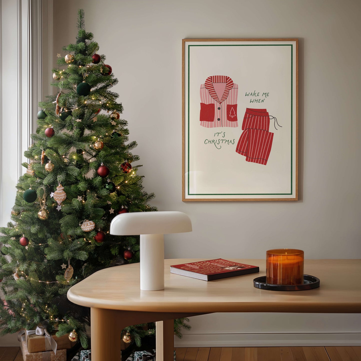 Wake Me When It’s Christmas Pajama Poster