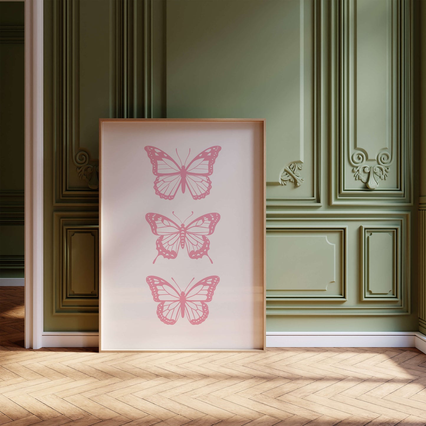Butterflies Pink Poster