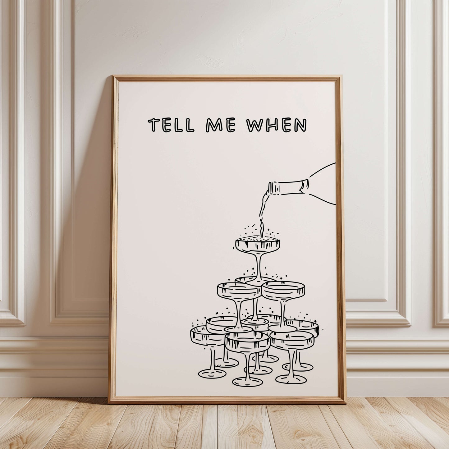 Tell Me When Black Poster
