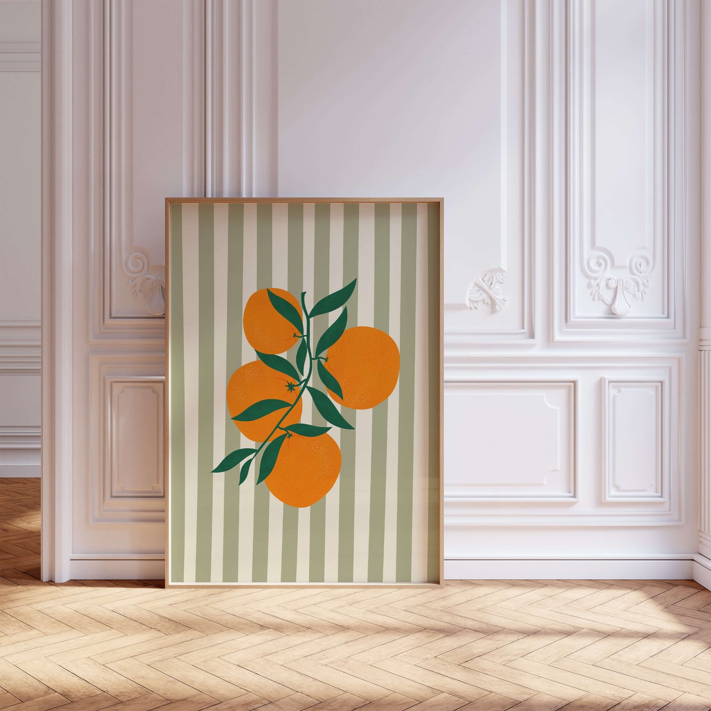 Citrus Striped Poster