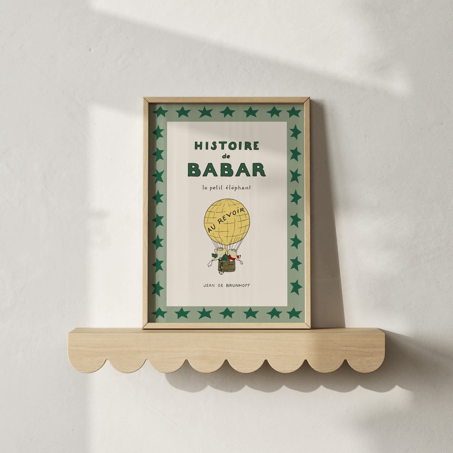 Babar Hot Air Balloon Poster