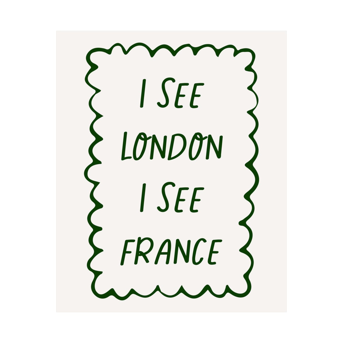 I See London I See France Green Poster