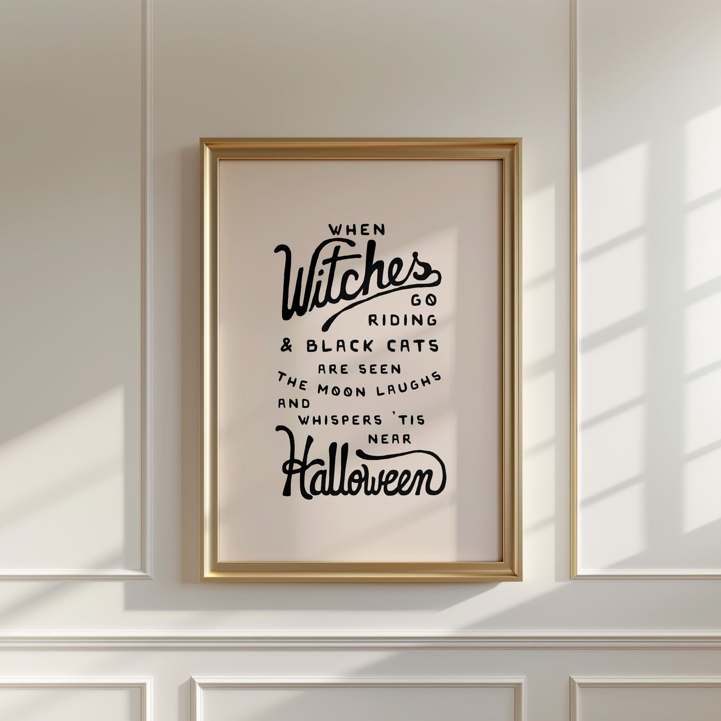 When Witches Go Riding Halloween Poem Poster