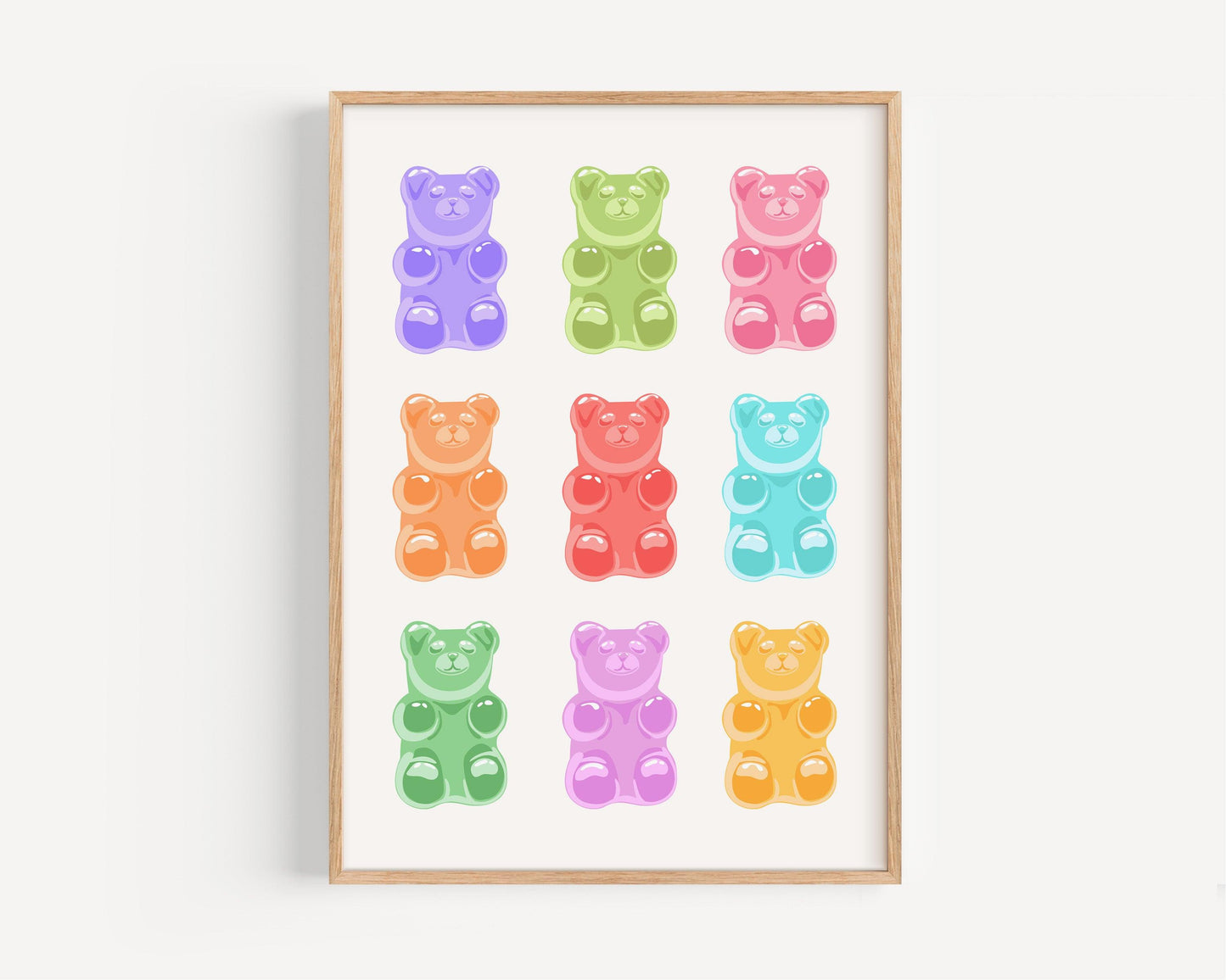 Colorful Gummy Bear Poster