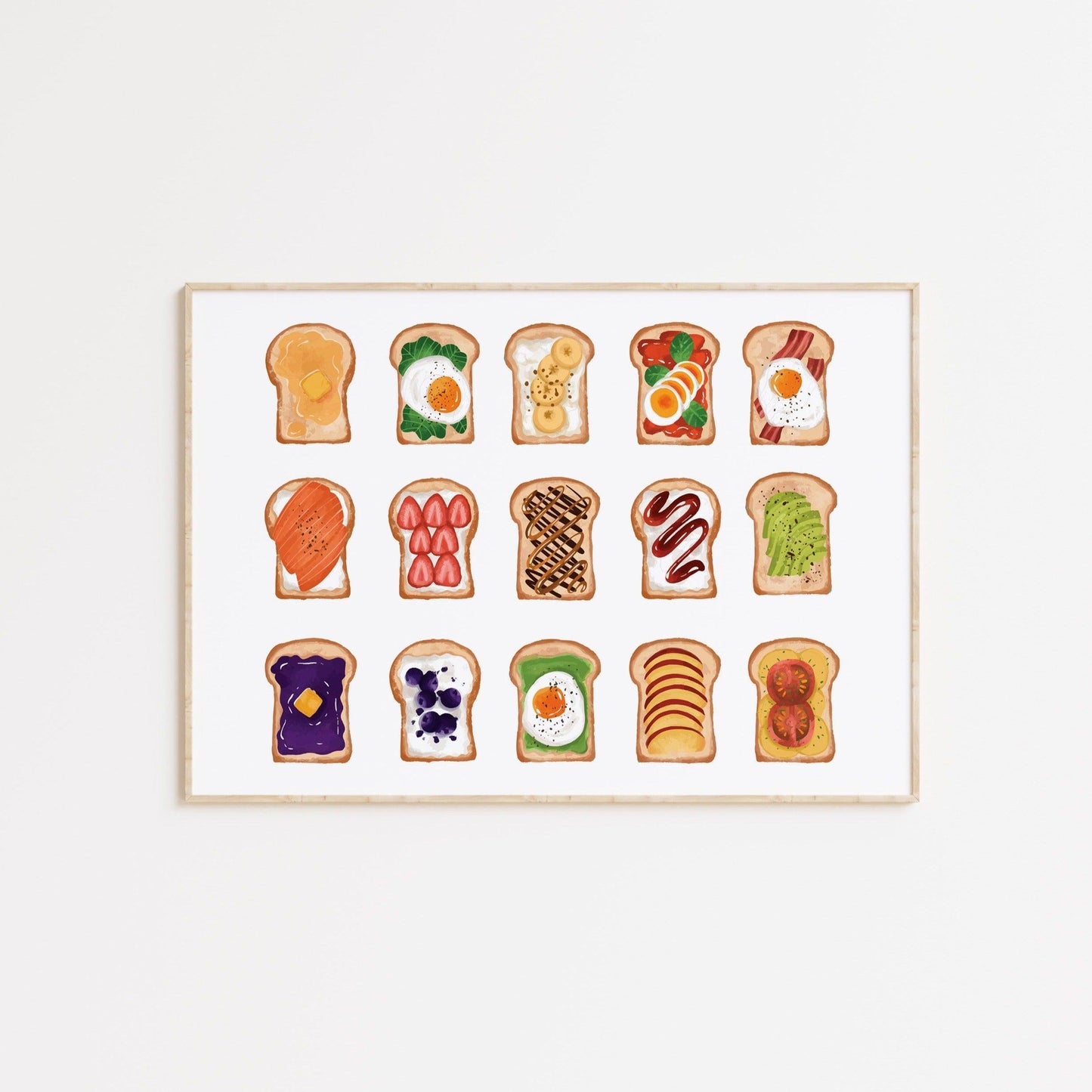 Breakfast Toasts Horizontal Poster