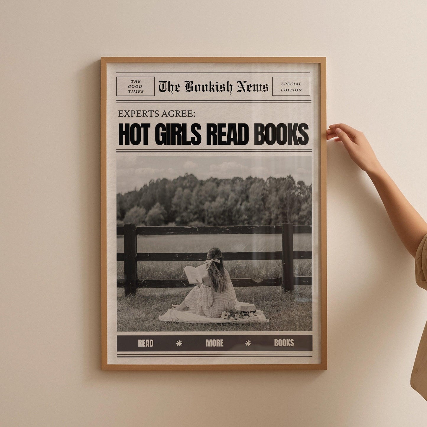 Hot Girls Read Books Newspaper Poster