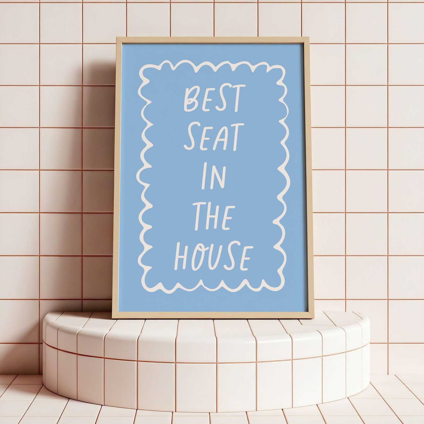 Best Seat In The House Blue Poster