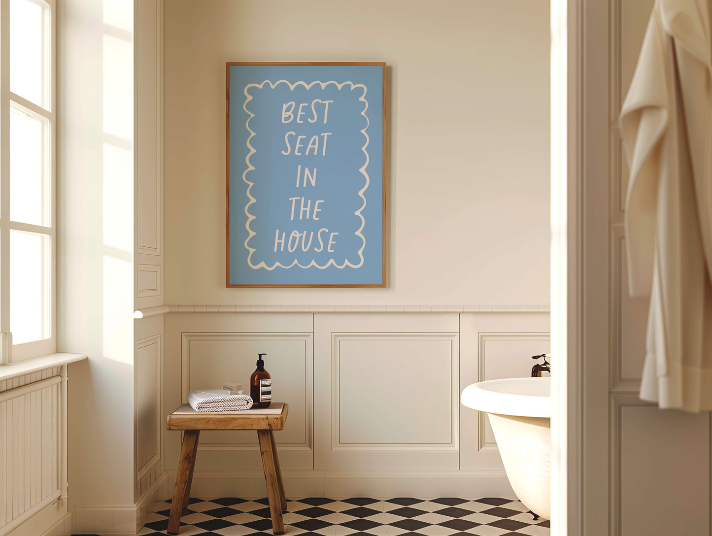 Best Seat In The House Blue Poster