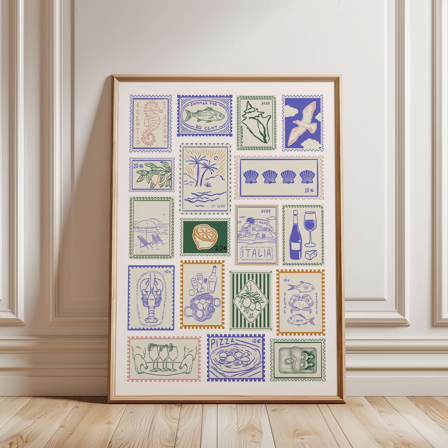 Coastal Stamps Poster