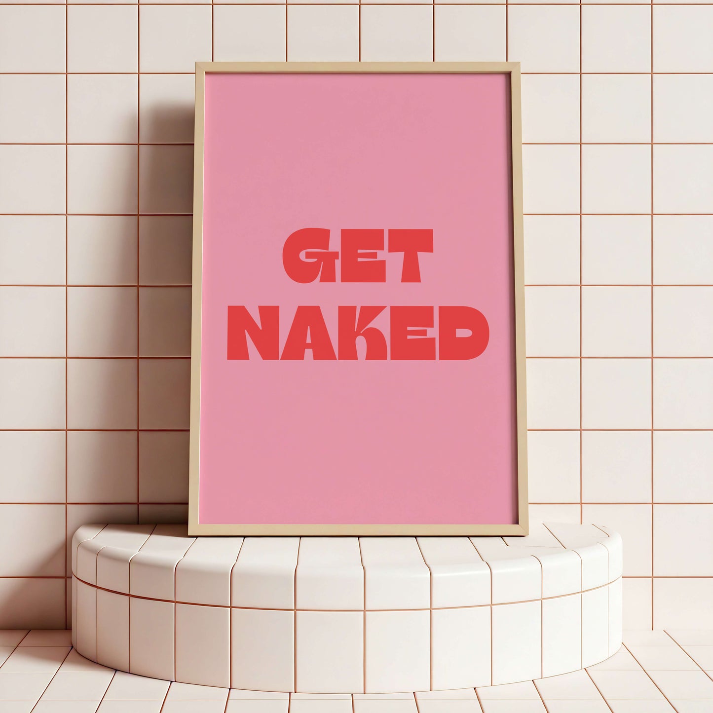 Get Naked Bathroom Poster