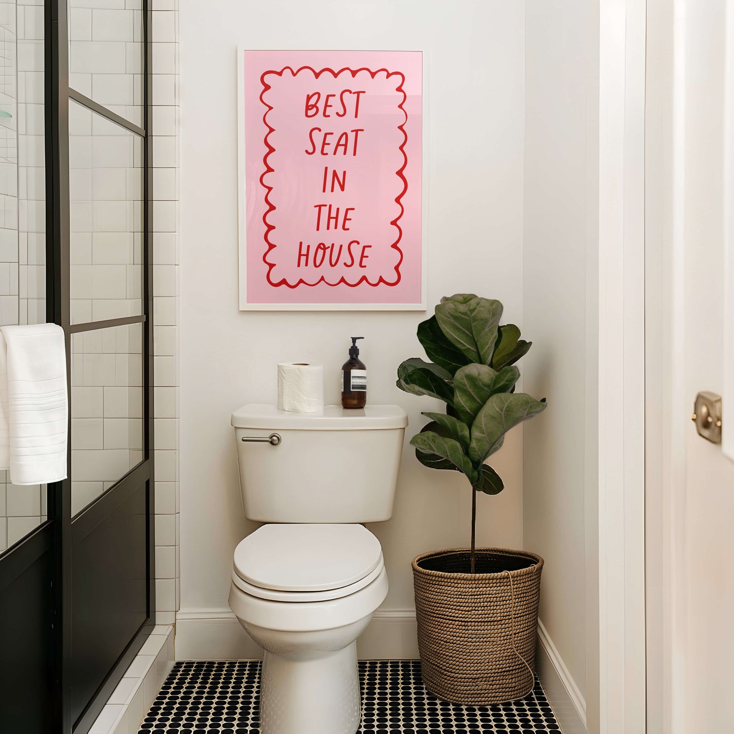 Best Seat In The House Pink Poster