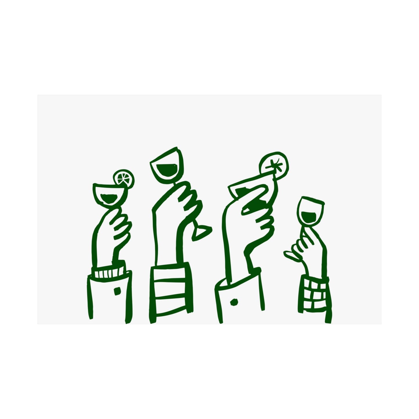 Celebration Cocktail Green Poster