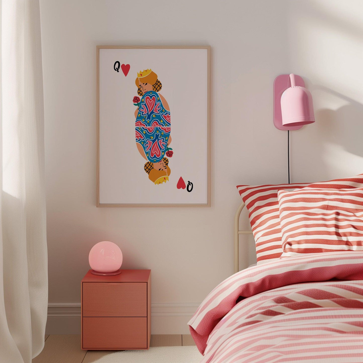 Queen of Hearts Playing Card Poster