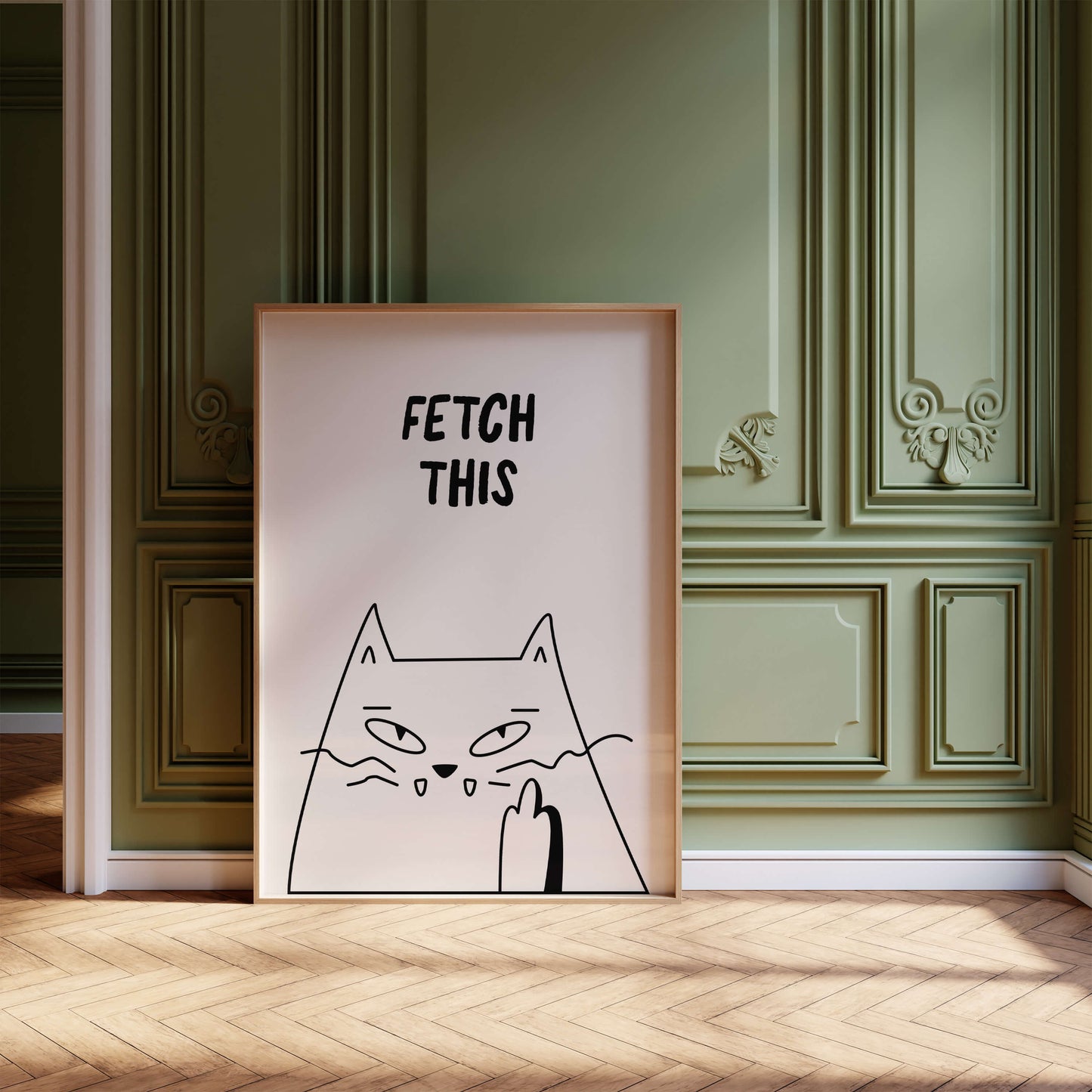 Fetch This Cat Poster