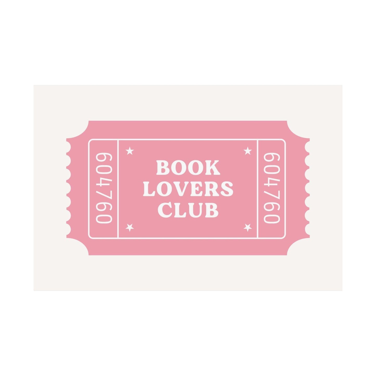 Book Lovers Club Pink Poster