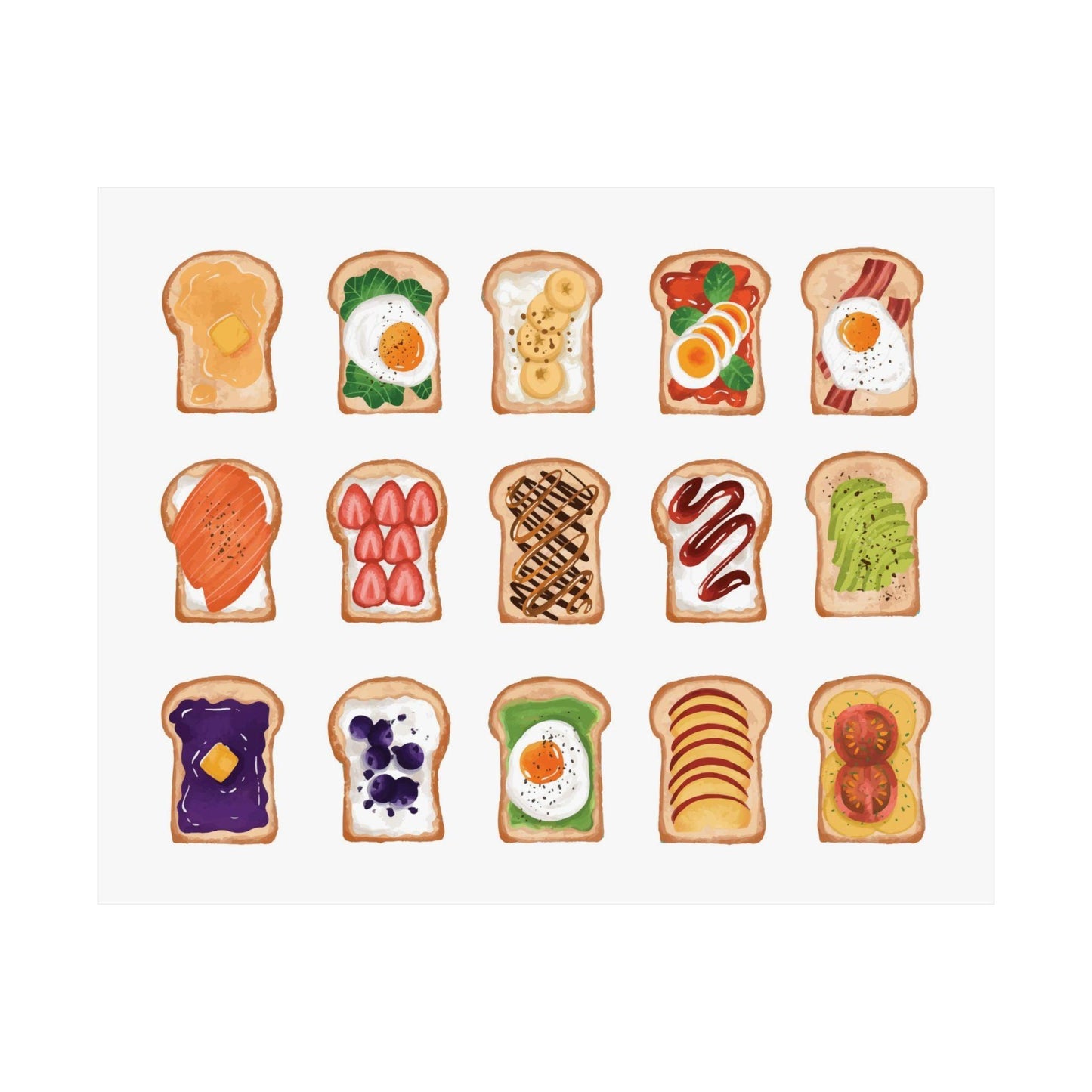 Breakfast Toasts Horizontal Poster