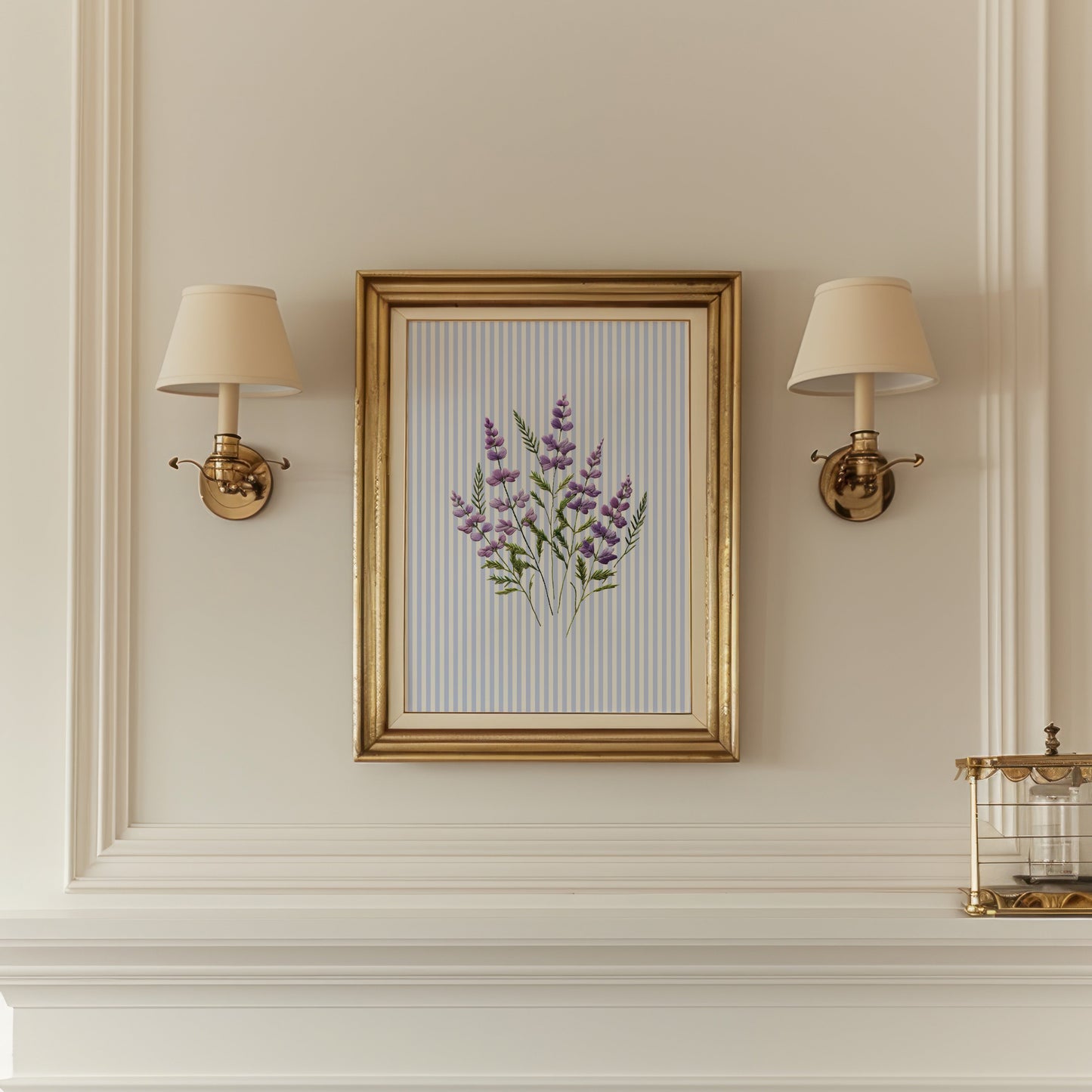 Embroidered Flower Poster