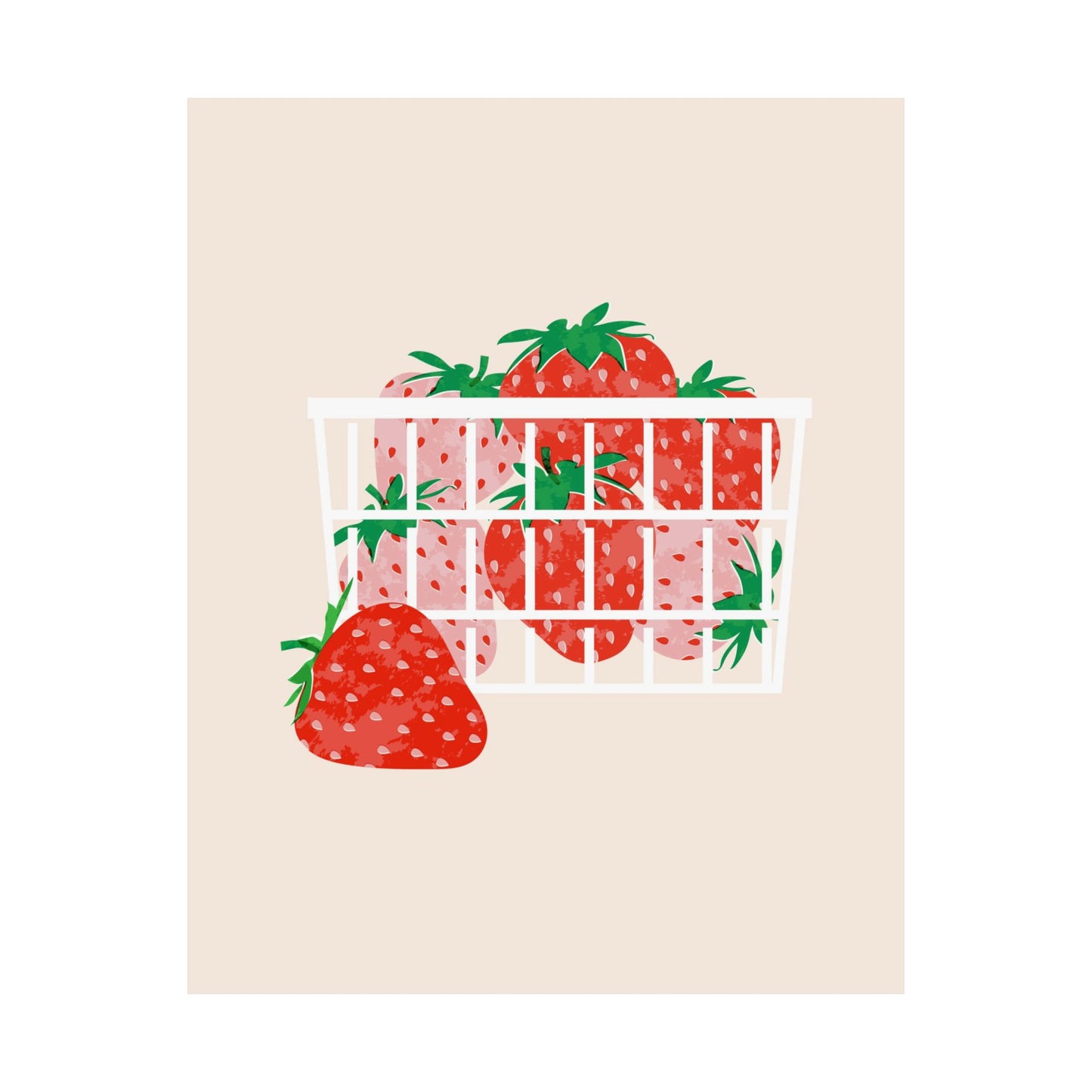 Strawberry Basket Kitchen Poster